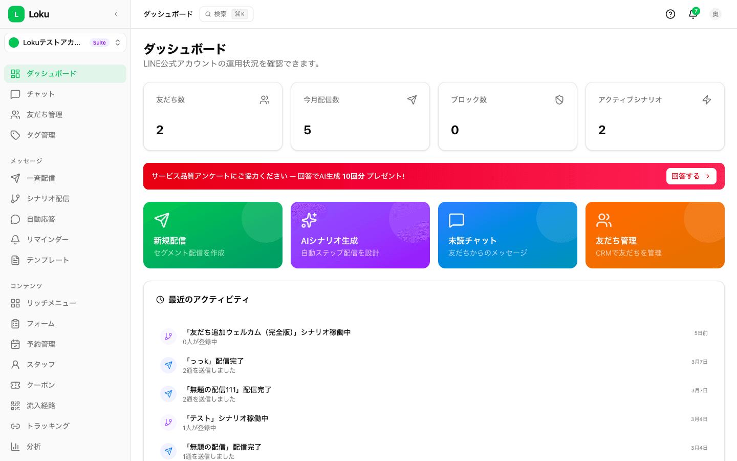 Loku ダッシュボード